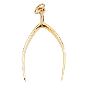 9ct gold Wishbone Pendant